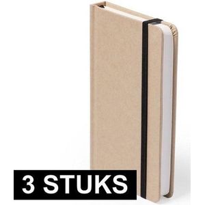 3x Luxe schriften zwart elastiek A6 formaat - notitieboekjes