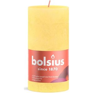 Bolsius Stompkaars Rustiek 13X6-8 Cm Sunny Yellow