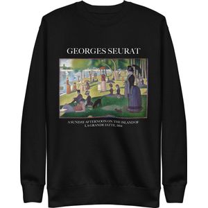 Georges Seurat 'Een Zondagmiddag op het Eiland van La Grande Jatte' (""A Sunday Afternoon on the Island of La Grande Jatte"") Beroemd Schilderij Sweatshirt | Unisex Premium Sweatshirt | Zwart | M