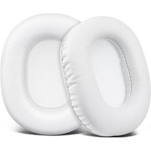 Vervangende oorkussens Geschikt voor Audio Technica ATH M50X M50XBT M50RD M40X M30X M20X MSR7 SX1 monitorhoofdtelefoon, oorkussens van zacht proteïneleer, schuim met hoge dichtheid - wit