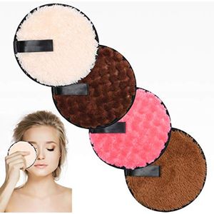 Herbruikbare Gezichtsdoekjes - Zachte Wasbare Make-up Remover Pads, 4 Stuks - Eco-vriendelijk en Geschikt voor Alle Huidtypes