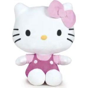 Hello Kitty Zittend (Roze) Pluche Knuffel 17 cm {Speelgoed Knuffeldier Knuffelpop voor kinderen jongens meisjes | Hello Kity Kat Cat Plush Toy}