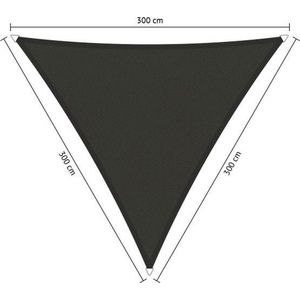 Shadow Comfort® Gelijkzijdige driehoek schaduwdoeken waterafstotend - UV Bestendig - Zonnedoek - 400 x 400 x 400 CM - Warm Grey