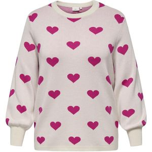 ONLY CARMAKOMA - CARMONTANA LS JQ O-NECK KNT - Dames - Gebreide truien