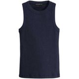 Dockers - Rib Knit - Mouwloos T-shirt - Zwart - 97% Katoen, 3% Elastaan