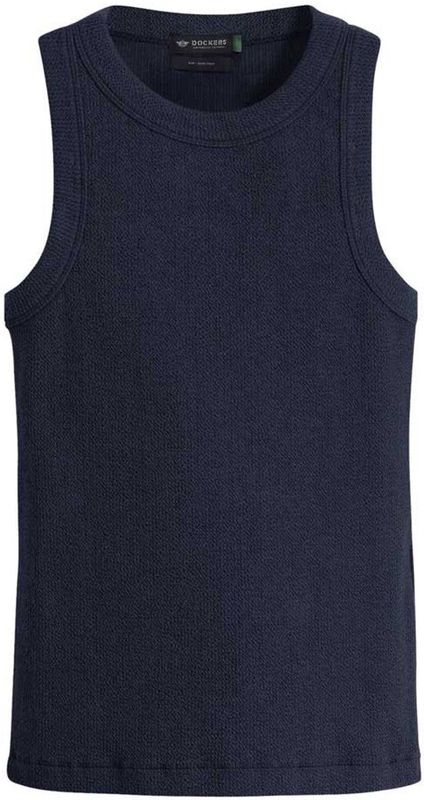 Dockers - Rib Knit - Mouwloos T-shirt - Zwart - 97% Katoen, 3% Elastaan