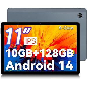 Hotlight A6H - Android 14 Tablet - 11 inch - 10(4+6)GB RAM/128GB ROM– 6800mAh - Grijs