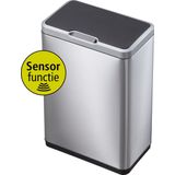 EKO Mirage Duo Sensor Prullenbak 40 Liter (20+20L) - Mat RVS - Afvalscheiding