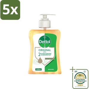5 x Dettol - Handzeep - Original - Klassieke Hygiëne - 250 ml - Grootverpakking - Handzeep - Antibacterieel - Hygiëne - Handwas - Huidvriendelijk