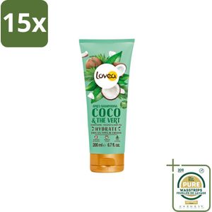 15 x Lovea – Conditioner – Kokos & Groene Thee – Herstellend – 200 ml - Grootverpakking - Koffiezetapparaat