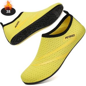 Bovista Waterschoenen Voor Kinderen & Volwassenen - Aqua Shoes - Aquaschoenen - Afzwemschoenen - Zwemles Schoenen - Geel - 36