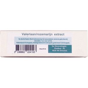 Dierendrogist Valeriaan/- Rozemarijn - Kalmeringsmiddel - 20 ml