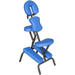 Massage stoel - Massage stoel inklapbaar - Massagestoel inklapbaar - Massagestoel draagbaar - voor massage, tatoeage, schoonheidsspecialisten -49 x 60 x 110 cm - Blauw