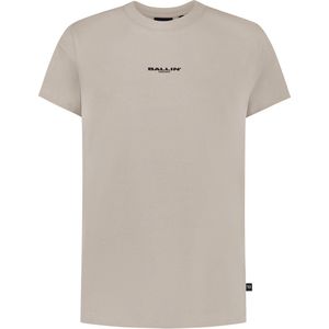 Ballin Amsterdam - Jongens Regular fit T-shirts Crewneck SS - Taupe - Maat 8