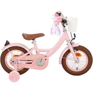 AMIGO Perfect Meisjesfiets - Kinderfiets voor Meisjes - 12 Inch 21 cm - Terugtraprem - Roze
