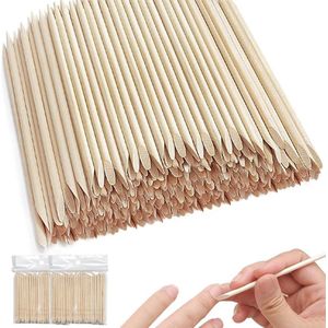200 stukjes oranje houten stokjes - manicure - nagelverzorging