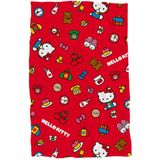 Hello Kitty - Fleece Deken Cookie - Rood - 90 x 140 cm - Polyester