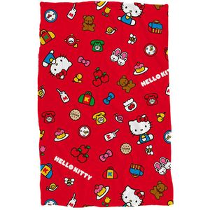 Hello Kitty - Fleece Deken Cookie - Rood - 90 x 140 cm - Polyester