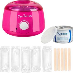 Waxapparaat starterset 13. 100Watt -Roze - Wax Ontharen Apparaat - Ontharingsset - Wax Strips - Waxverwarmer - Epileren