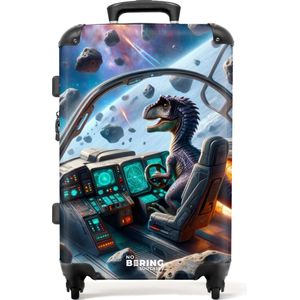 NoBoringSuitcases.com® - Kindertrolley jongens - Dino reiskoffer kinderen - 20 kg bagage