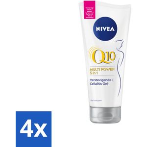 4 x NIVEA - Anti-Cellulitis Gel - Q10 5-in-1 Verstevigend - Vermindert cellulitis - Met Lotusextract - 200 ml - Nivea Q10 - Anti-cellulitis Gel - Huidverstevigend - Cellulitis Vermindering - Q10 Crème