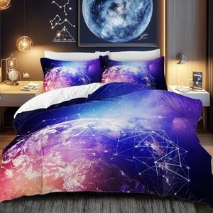 kinderdekbedovertrek met sterren en maan voor jongens en meisjes