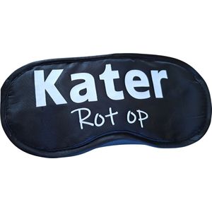 TWOA-Slaapmasker-Grappige tekst- zwart polyester- Kater rot op
