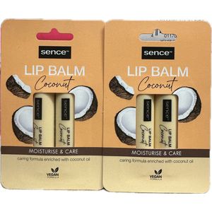 4 x Sence Lippenbalsem Coconut