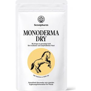 Sensipharm Monoderma Dry Paard - Voedingssupplement voor Huid en Vacht, bij Jeuk, Eczeem, Schilfers - 180 Tabletten à 1000 mg
