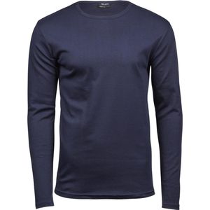 Tee Jays Hereninterlock T-Shirt met lange mouwen (Marineblauw)