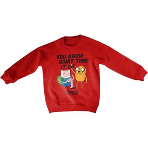 It'S Adventure Time Kids Kinder Sweatshirt Red-6 Jahre