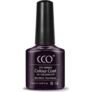 CCO Shellac - Gel Nagellak - kleur Plum Paisley 92014 - PaarsShimmer - Dekkende kleur - 7.3ml - Vegan