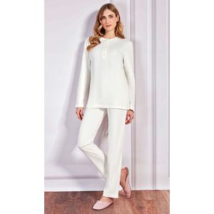 Qbo Dames Pyjama Panna Wit M
