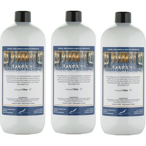 Douchegel Hammam Herbal 1 liter - set van 3 stuks - showergel