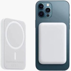 Draadloze powerbank geschikt voor Iphone 11/12/13/14/15/16 5000mAh- Wireless charger- Snellader- Broekzak formaat- Magnetisch & draadloos- geschikt voor magsafe powerbank systeem