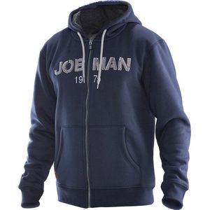 Jobman 5154 Vintage Hoodie Lined 65515438 - Navy/Donkergrijs - S