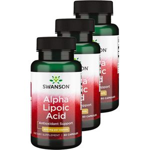 Swanson | Alpha Lipoic Acid 600 mg | 60 Capsules | 3 stuks | 3 x 60 Capsules