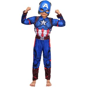 Captain America superhelden kostuum, kind, maat 110/116