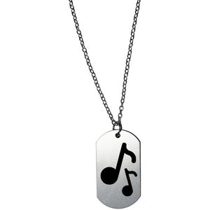 Akyol - muzieknoot ketting - Muzieknoot - cadeau muziekliefhebber - leuk cadeau voor je vriend om te geven - verjaardag muzikant