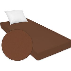 Jersey Hoeslaken met Elastiek Bruin 90x180 cm