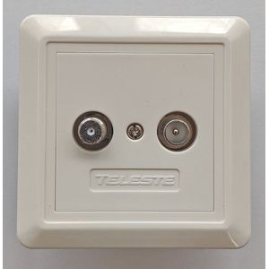 Teleste coax wanddoos voor TV en data SOT-203B-B