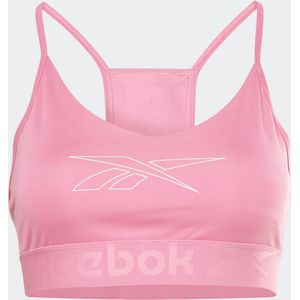 Reebok Sport BH Big Logo Dames - Roze - Maat M