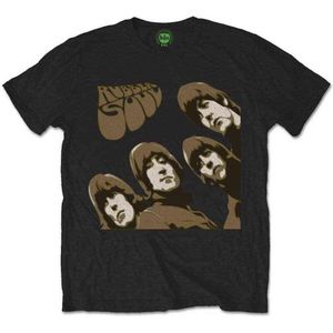The Beatles - Rubber Soul Sketch Heren T-shirt - XL - Zwart