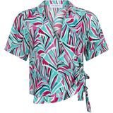 Lofty Manner - Blouse Julieta Pd04 777 - Palm Leaves Print - Dames