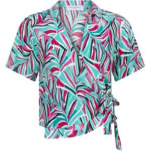 Lofty Manner - Blouse Julieta Pd04 777 - Palm Leaves Print - Dames