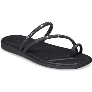 Crocs - Miami Frosted Toe Loop - Damessandalen - Zwart - Rubber