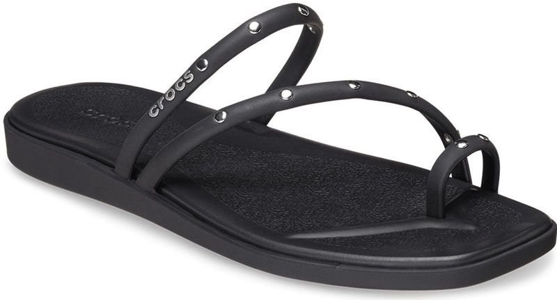 Crocs - Miami Frosted Toe Loop - Damessandalen - Zwart - Rubber