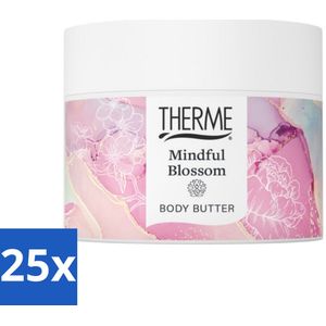 25 x Therme - Mindful Blossom - Bodybutter - Hydraterend - Verzorgend - 225gr - Vegan - Dermatologisch Getest