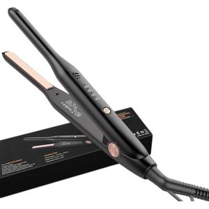 Verte Mini Krultang Voor Kort Haar – Baard Stijltang – Titanium Platen – Stijltang Mini - Dunne Stijltang - Mini Krultang