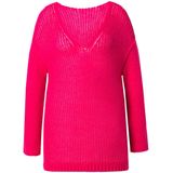Angel of Style - Dames - Trui oversized ballonmouw V-hals - Neon bes - Maat 42